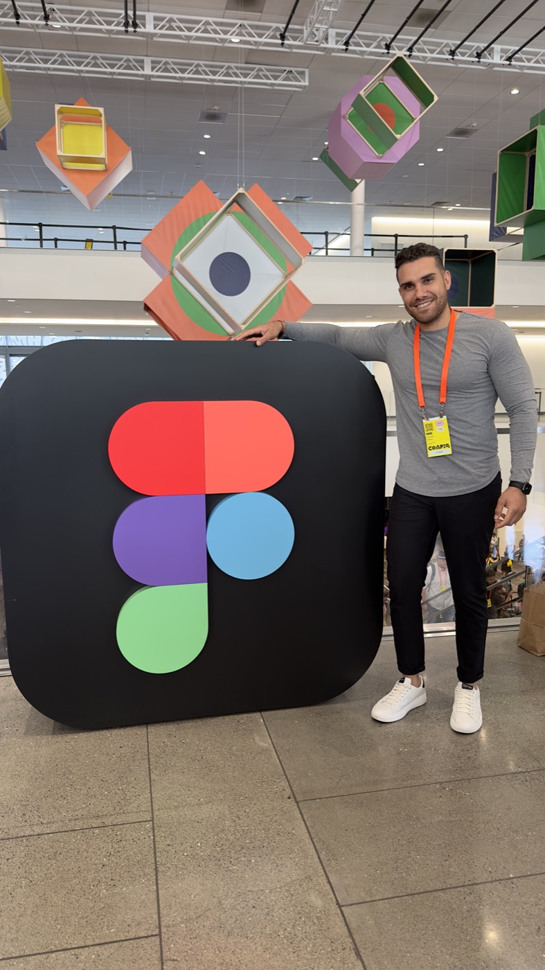 Hayden at a Figma design conference